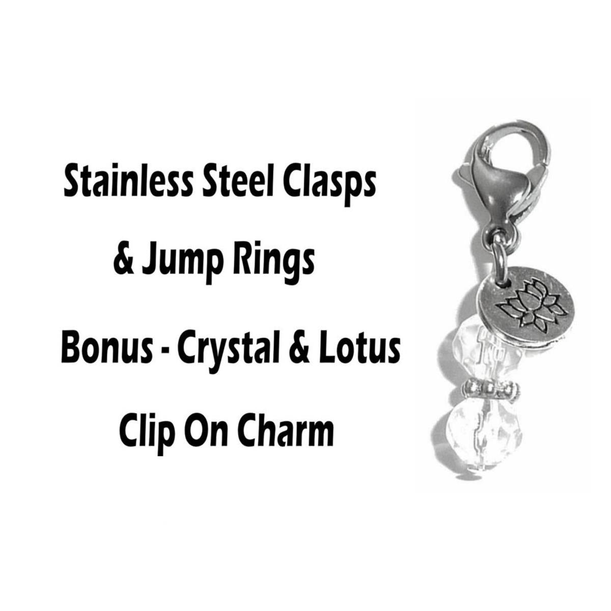 4 Pack With You Always Clip On Charms - Inspirational Charms Clip On Anywhere