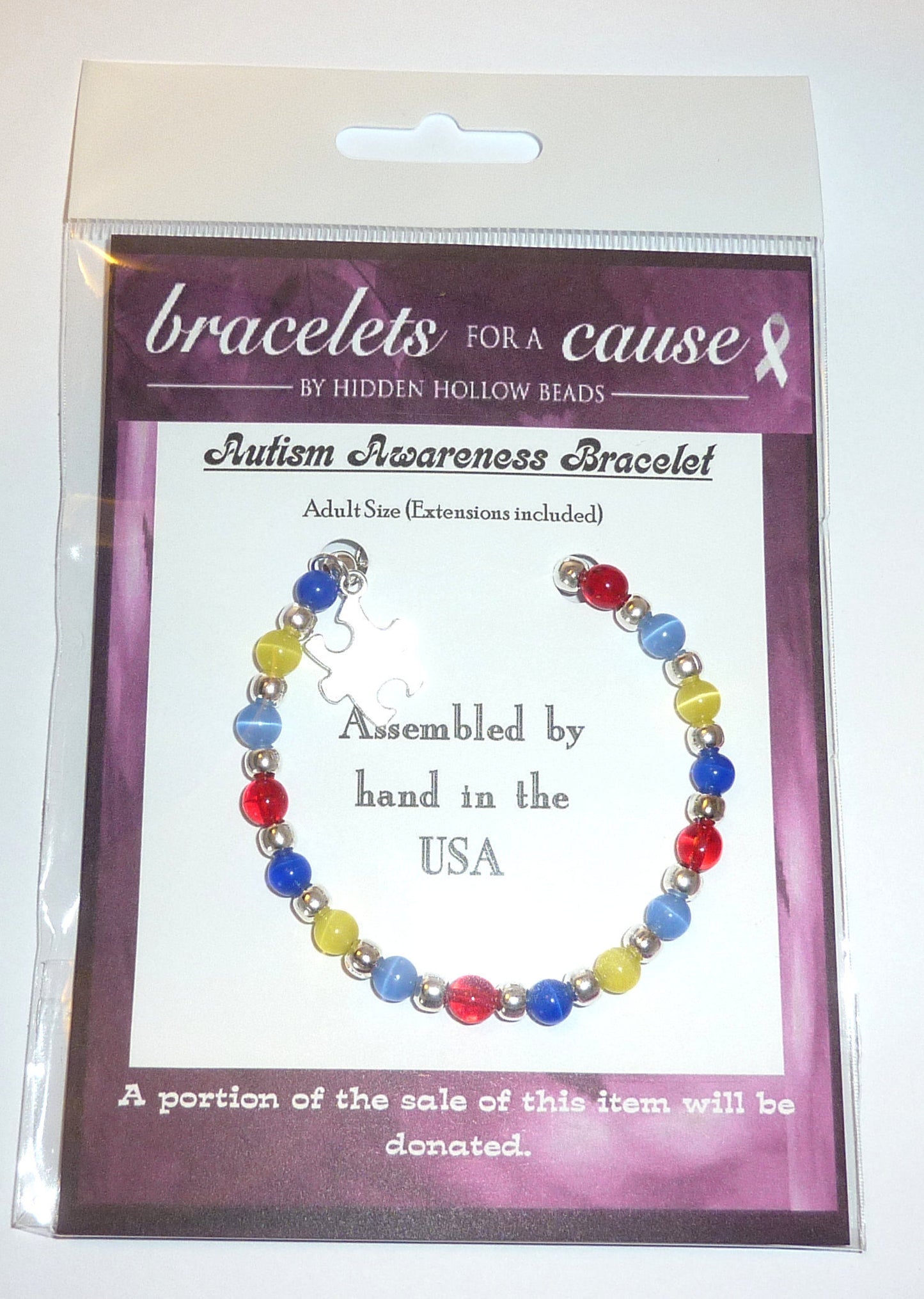 Autism Awareness Bracelet with Clasp -6mm