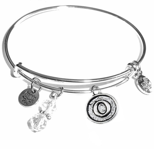 O - Initial Bangle Bracelet -Expandable Wire Bracelet– Comes in a gift box