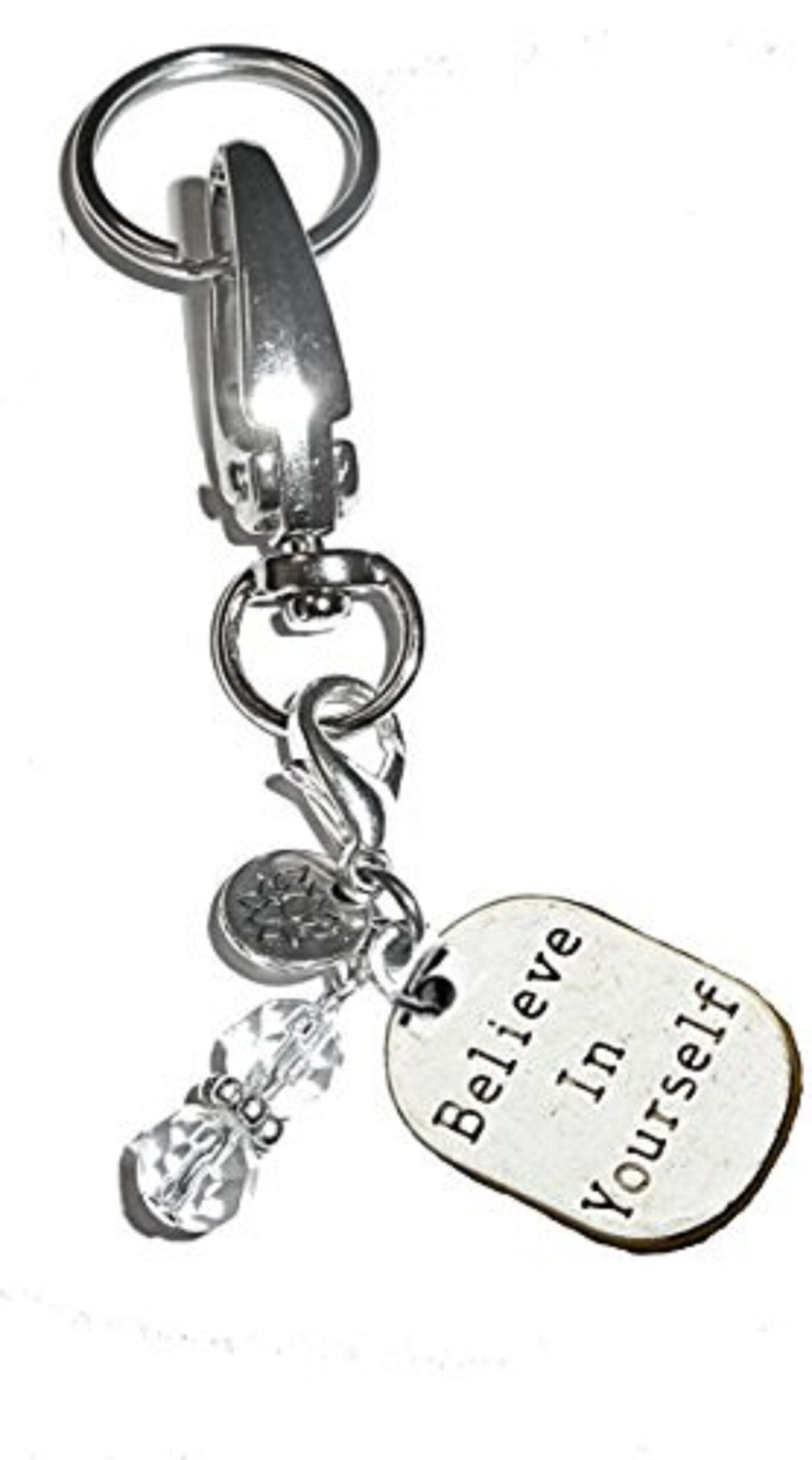 Inspirational Charm Keychain - Believe In Yourself