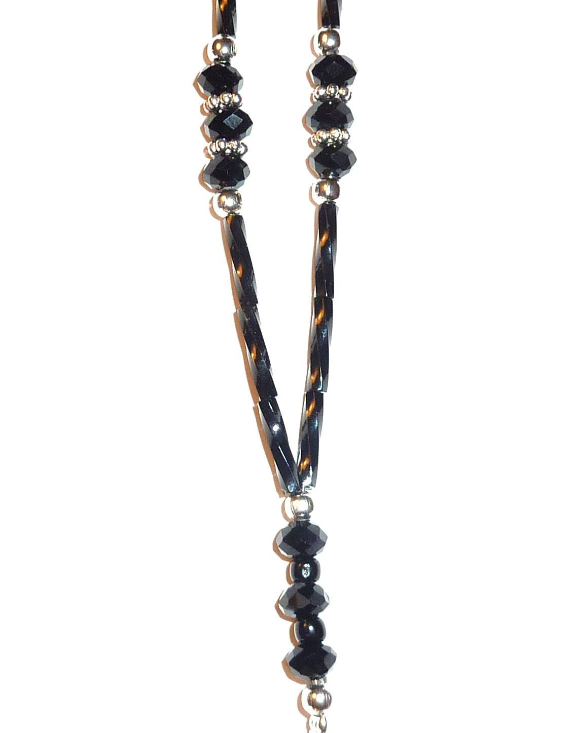 Black Crystal (Ultra Slim &amp; Light) Fashion Lanyard with break away magnetic clasp