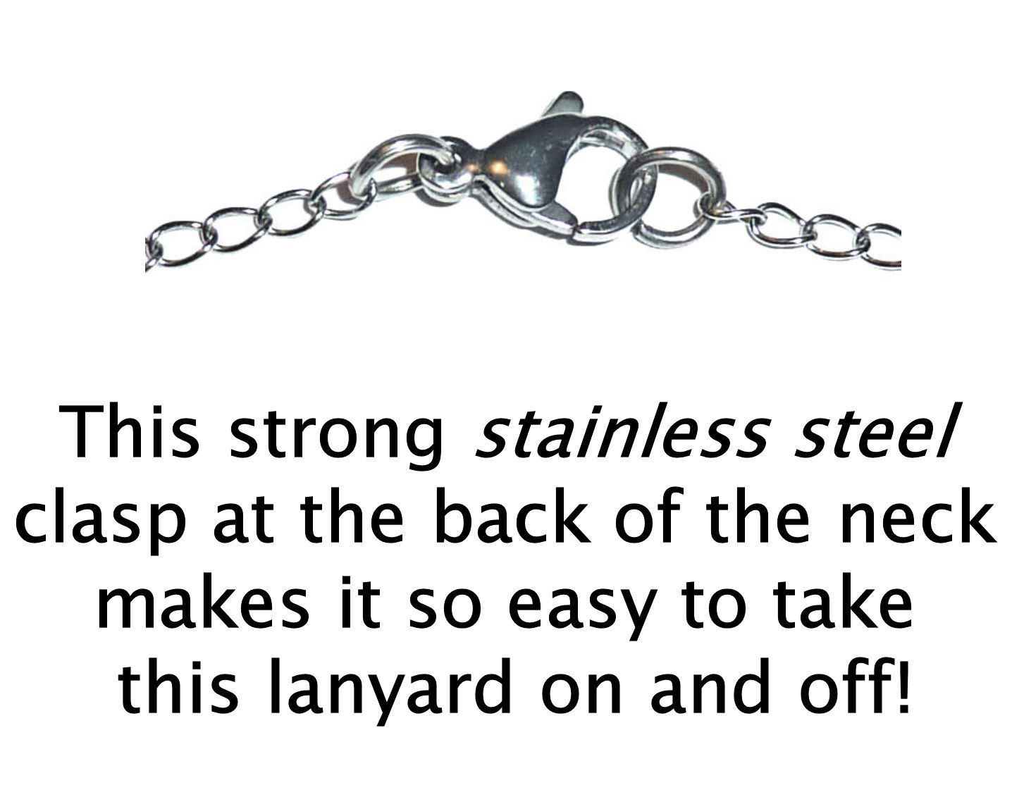 You are Braver, Stronger, Smarter - Charm Lanyard Stainless Steel Fashion Women's Lanyard 34" With Lobster Clasp