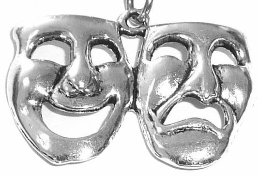 Pewter Silver Tone charm - Comedy & Tragedy