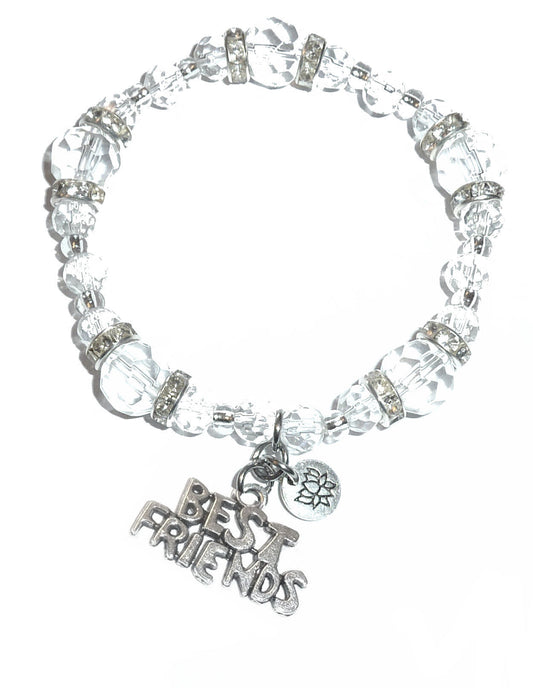 Best Friends Charm Bracelet - Crystal Stretch