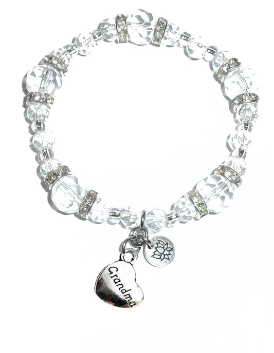 Grandma Charm Bracelet - Crystal Stretch