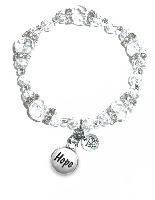 Hope Charm Bracelet - Crystal Stretch