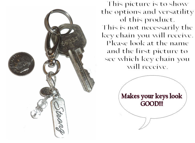 (Grey ( Brain Cancer )) Charm Key Chain Ring, Women's Purse or Necklace Charm, Comes in a Gift Box!