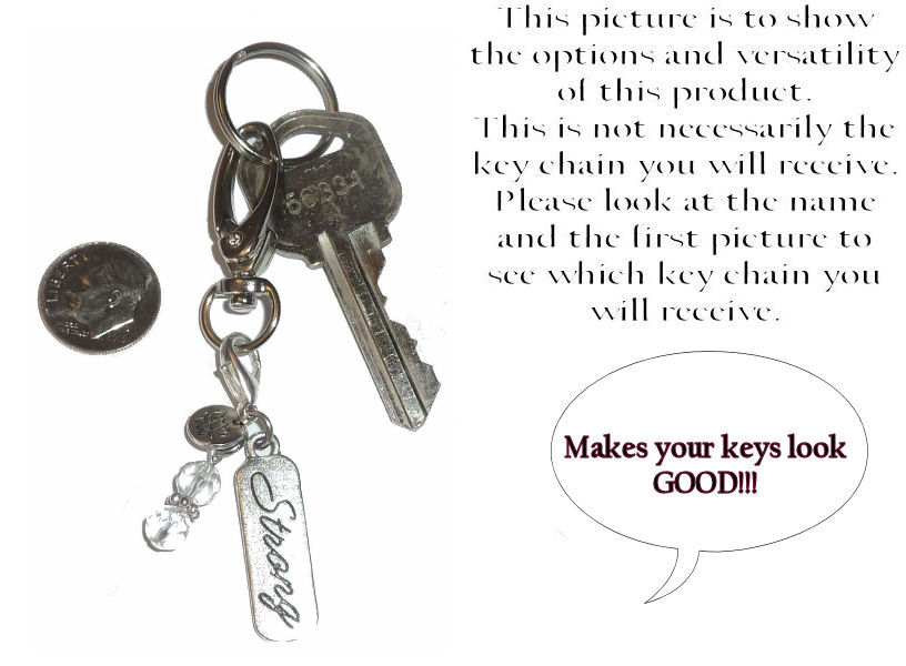 (Cousin) Charm Key Chain Ring, Women's Purse or Necklace Charm, Comes in a Gift Box!