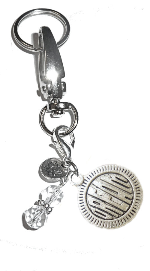 (Dream) Charm Key Chain Ring, Women's Purse or Necklace Charm, Comes in a Gift Box!