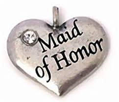 Pewter Silver Tone charm - Maid of Honor