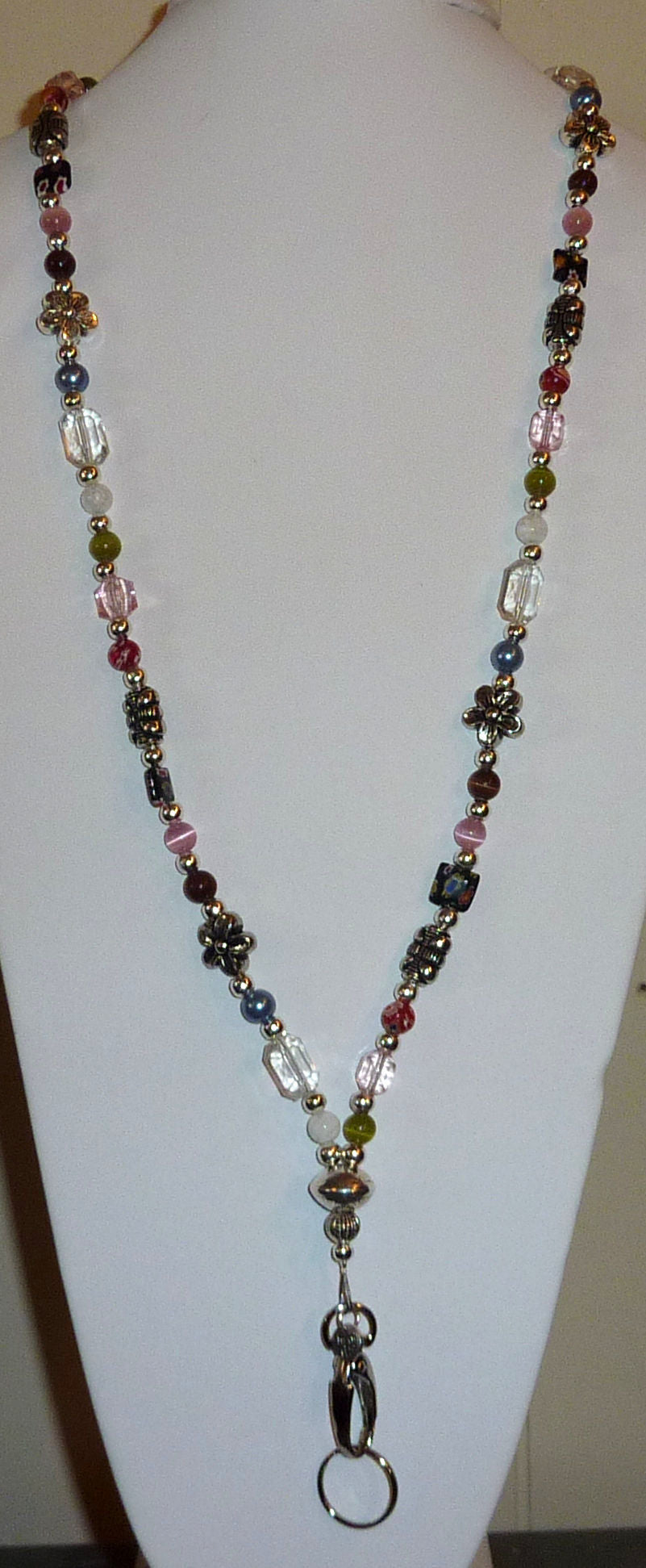 Pack of 3 of Women's Fashion Jewelry Necklace Lanyard- Beaded - Non  Breakaway