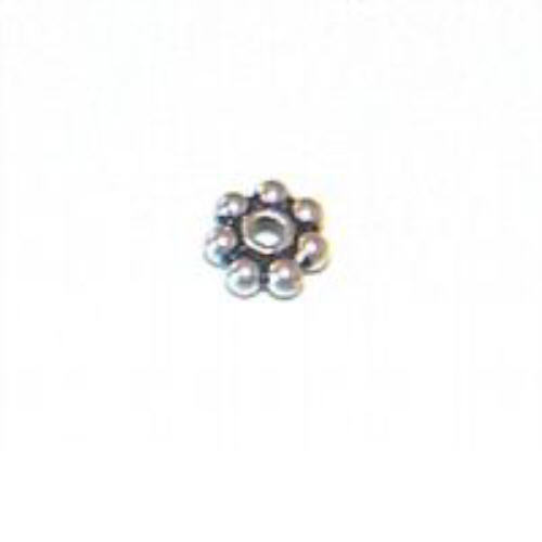 5mm .925 Sterling Silver Bali Daisy Spacer Beads pack of 50