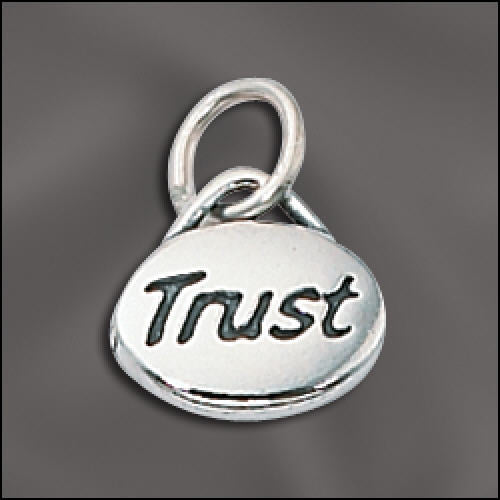 TRUST Message Charm .925 Sterling Silver
