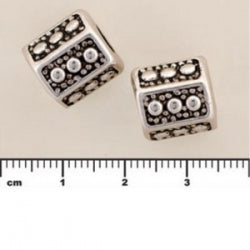 (MP05) Metalized Plastic Beads - Hex Tube 12x11mm