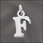 Pewter Letter F Charm